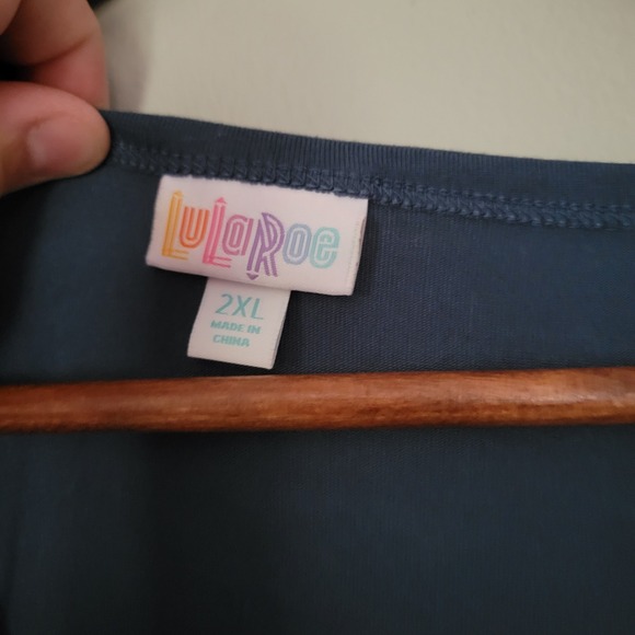 LULAROE 2XL XXL plus size JULIA DRESS- teal olive gray‎ Lularoe Maxi dress - Picture 2 of 9